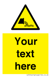 Custom Warning sewage effluent outfall